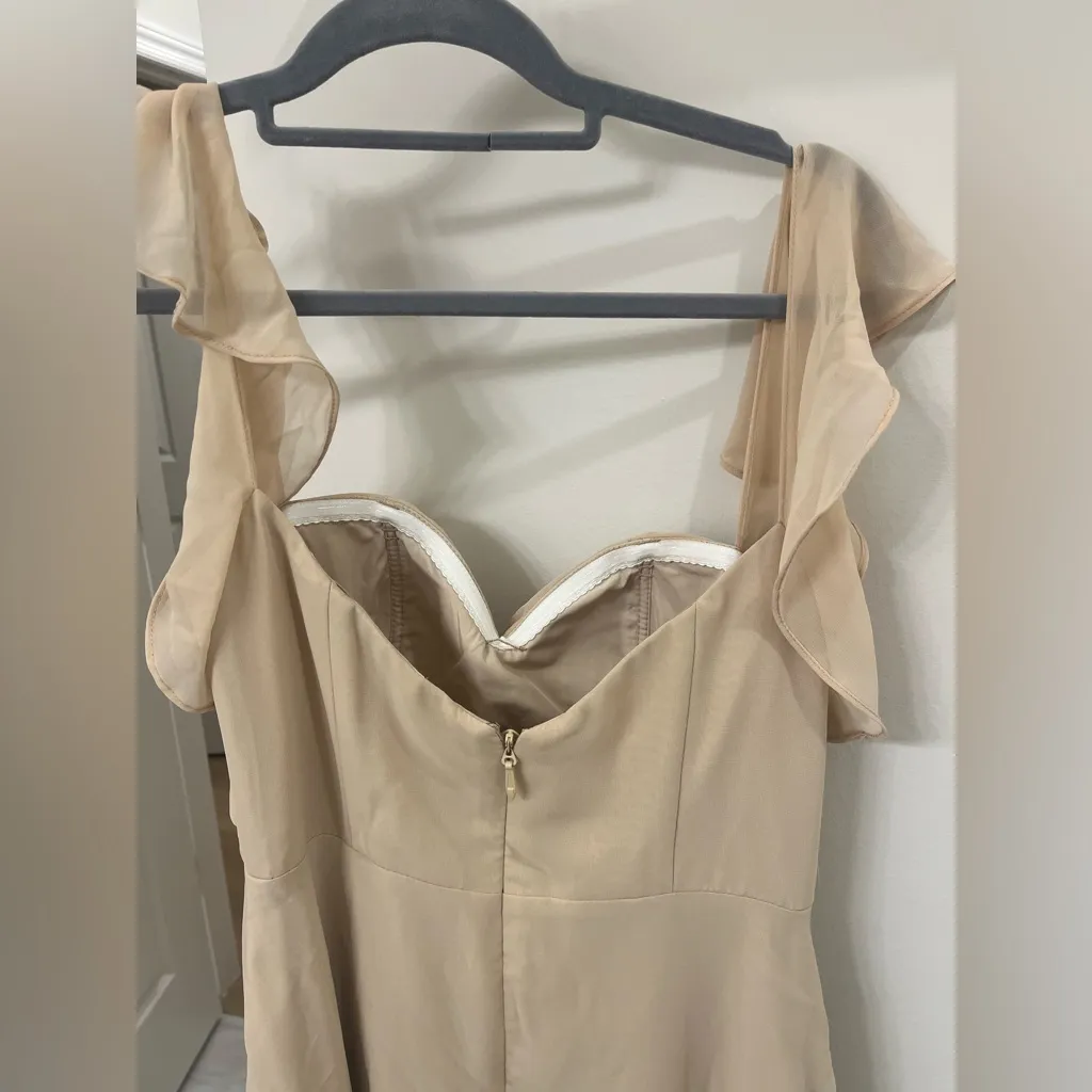 Azazie Kaylynn Champagne Formal Dress Size A8 - Image 10