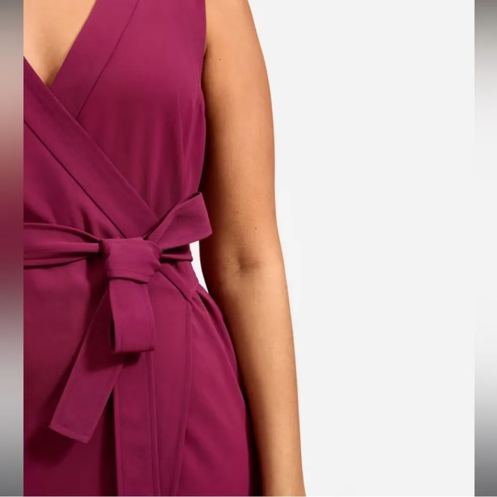 EVERLANE The Japanese GoWeave Sleeveless Wrap Dress Purple 8 - Image 3