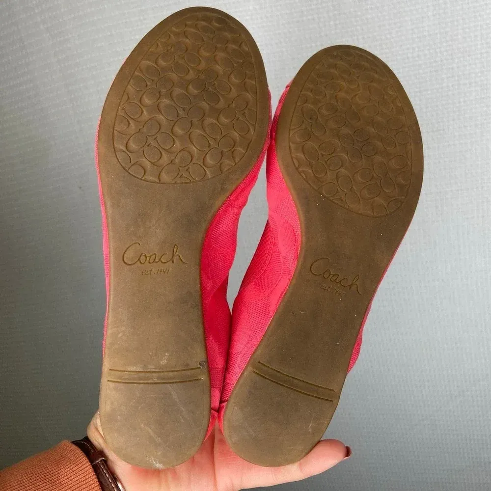 Coach | Womans Hot Pink Flats Slip‎ On 6.5 Ballet - Image 4