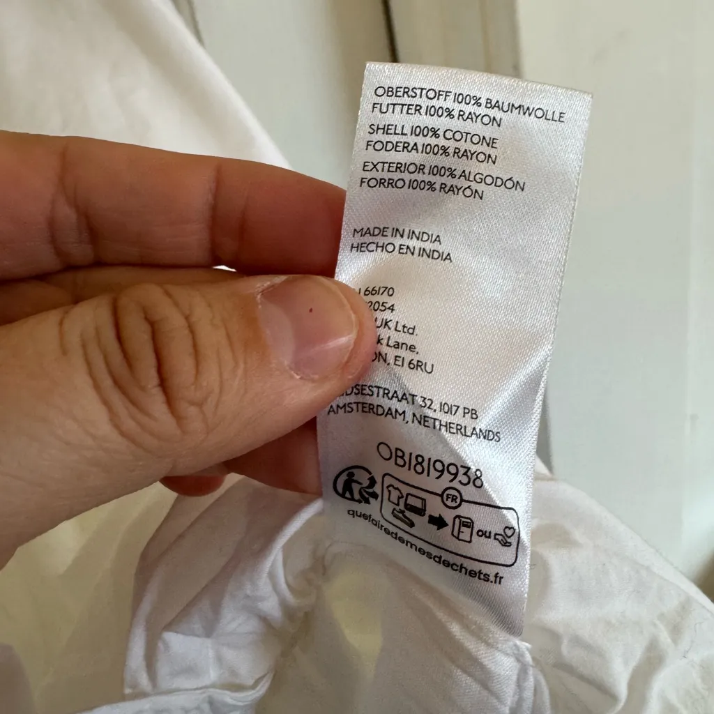 NWT Pilcro Cocoon white bubble blouse size large - Image 7