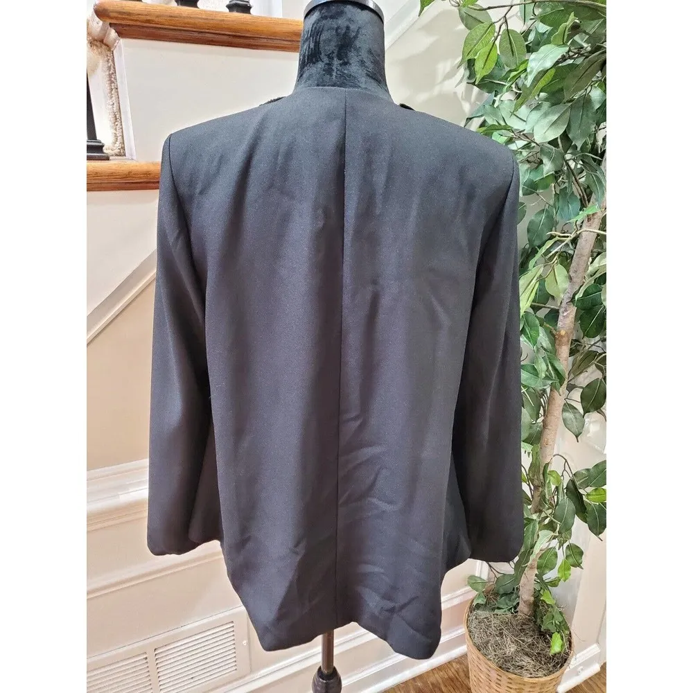 Essence Women Multicolor Polyester Long Sleeve Open Front Ruffle Blazer 10 - Image 6