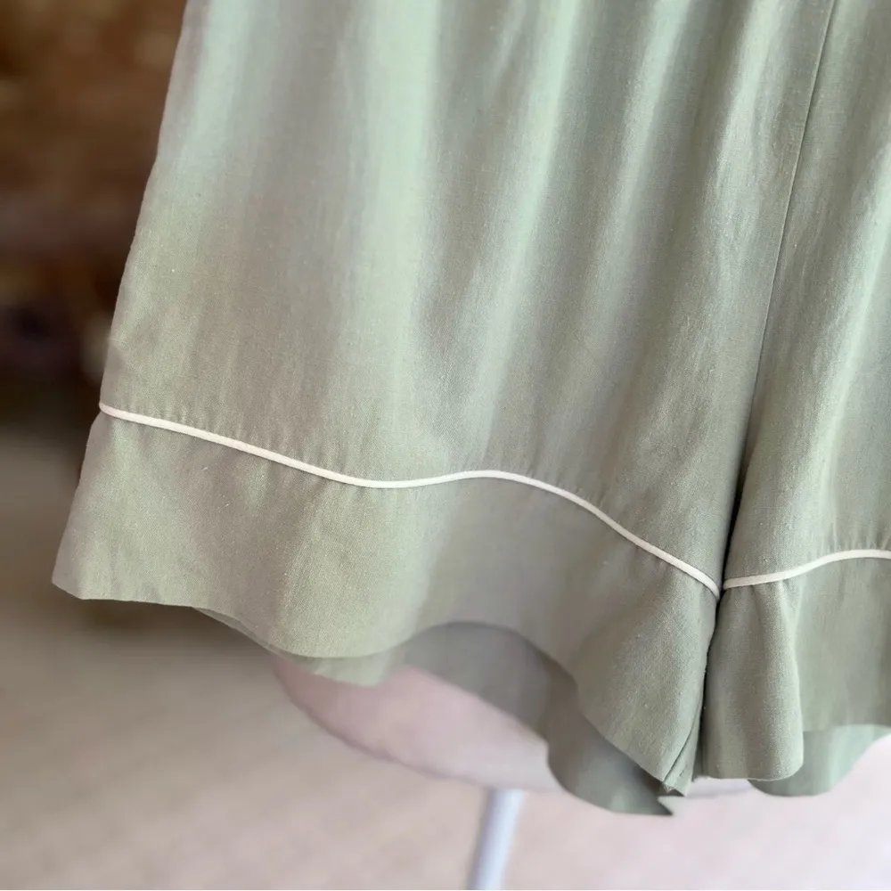 Zara Sage Green Drawstring Sleep Pajama Shorts NWT S - Image 5