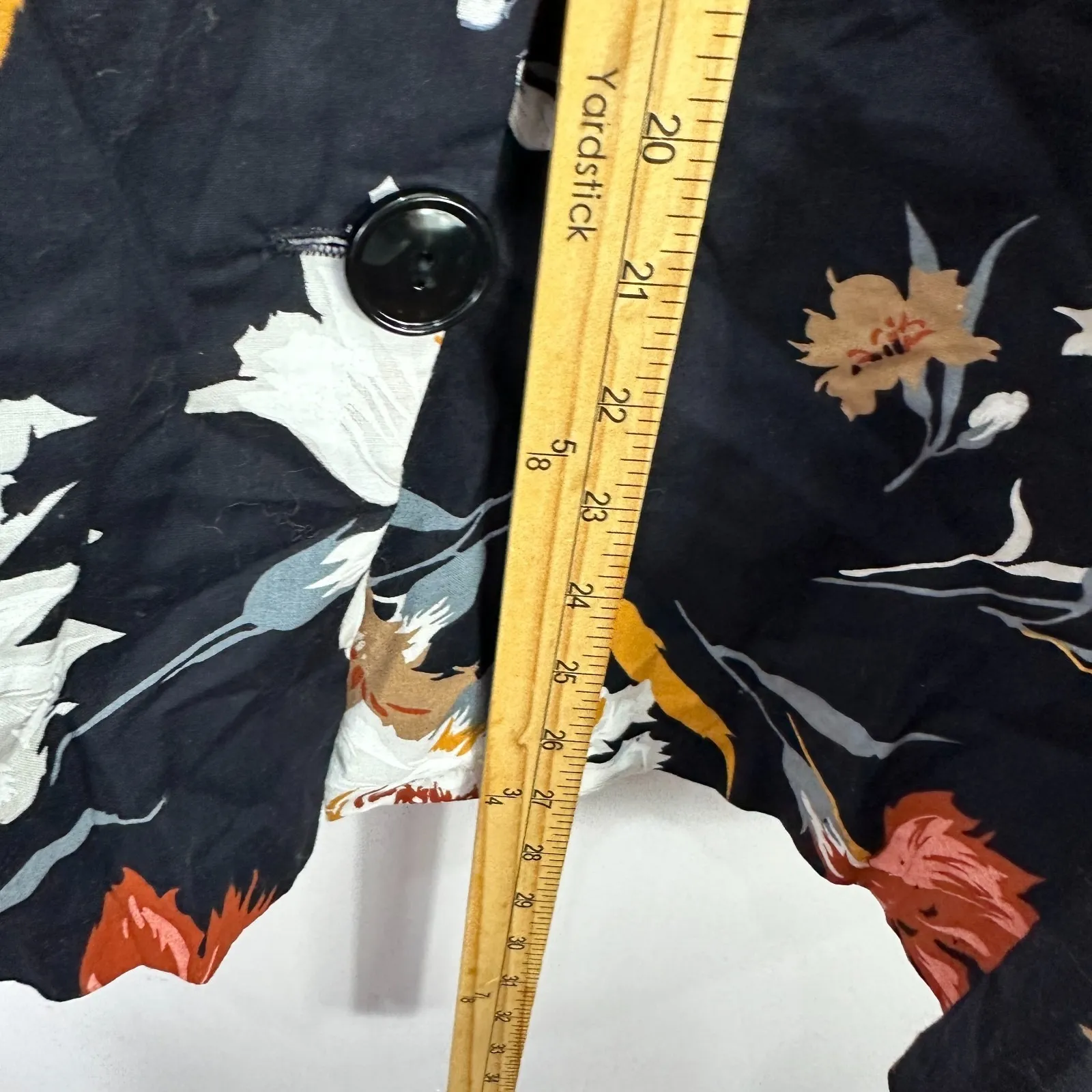 Vintage Women 4 Skirt Black Floral Button Front Midi Boho Cottage 90s Romantic - Image 3