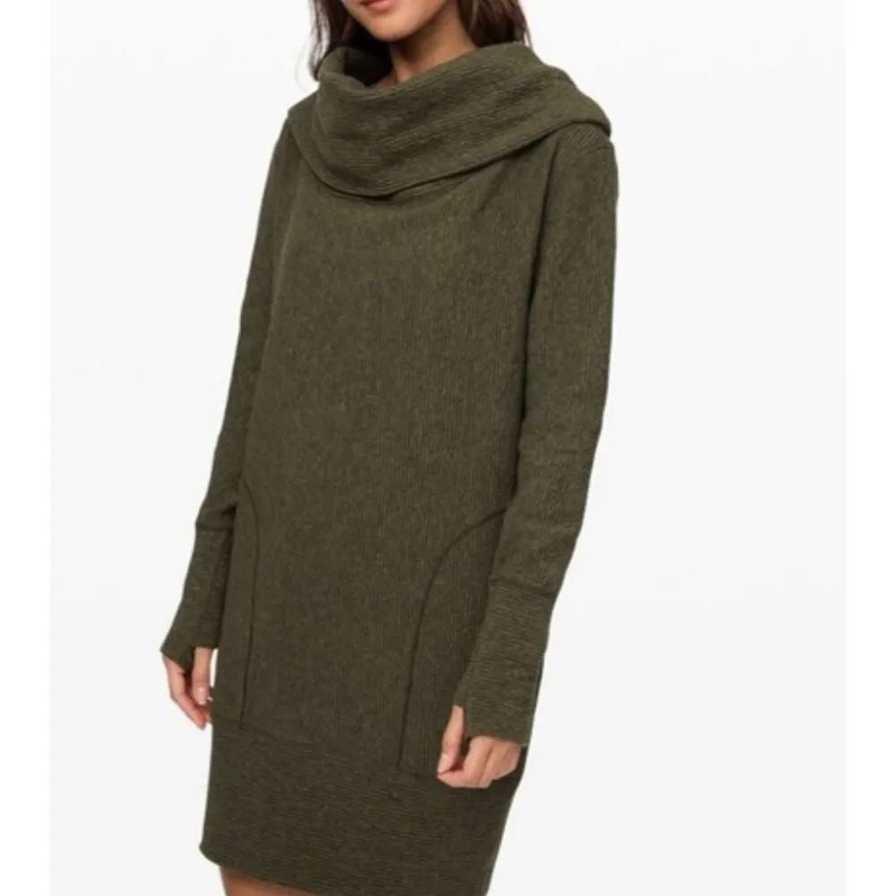 Lululemon along the way green dress olive green small - Image 3