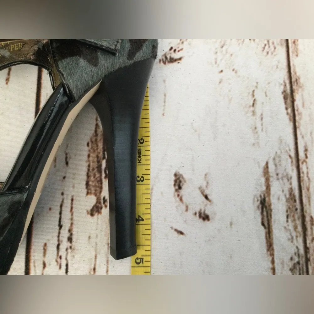 N.Y.L.A. PONY HAIR PLATFORM HEEL SIZE 7 Black - Image 7