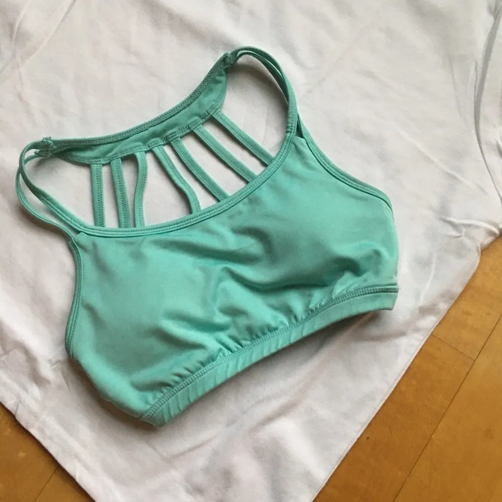 Kyodan Strappy Caged Sports Bra, Aqua, XS - Image 8