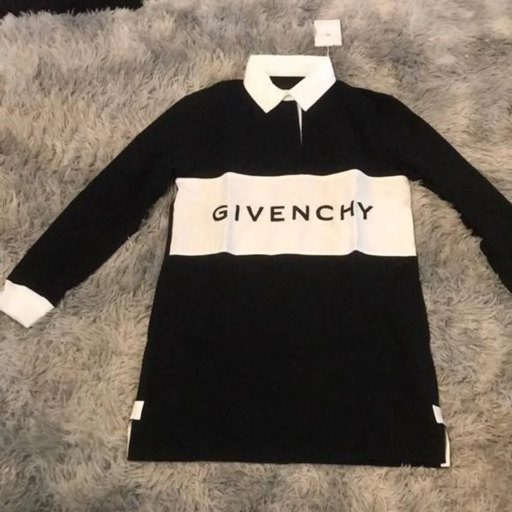 New Authentic GIVENCHY Logo-Print Cotton Mini Dress size S - Image 8