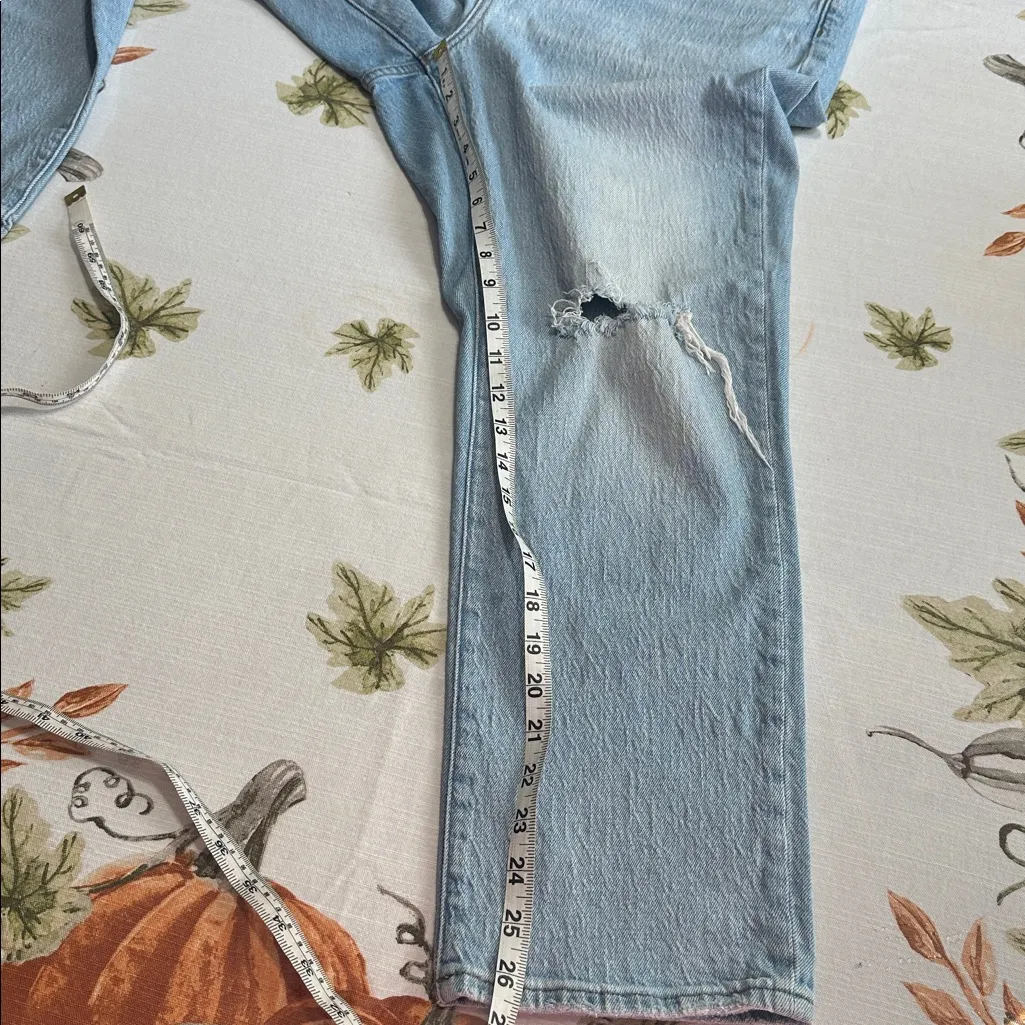 Madewell the high-rise slim crop boyjean distressed Light Blue Denim cottonblend - Image 10