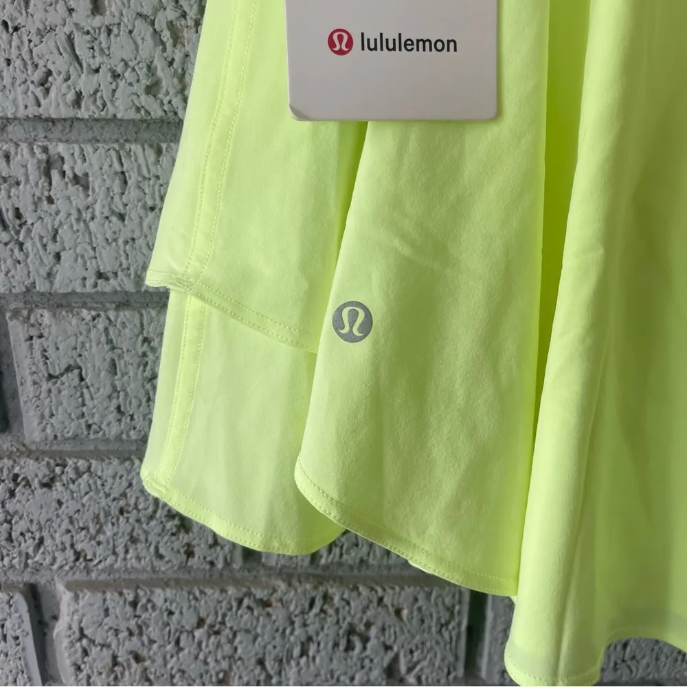 Lululemon Court Rival High-Rise Skirt *Long Faded Zap Green Size 4 Golf Tennis - Image 7