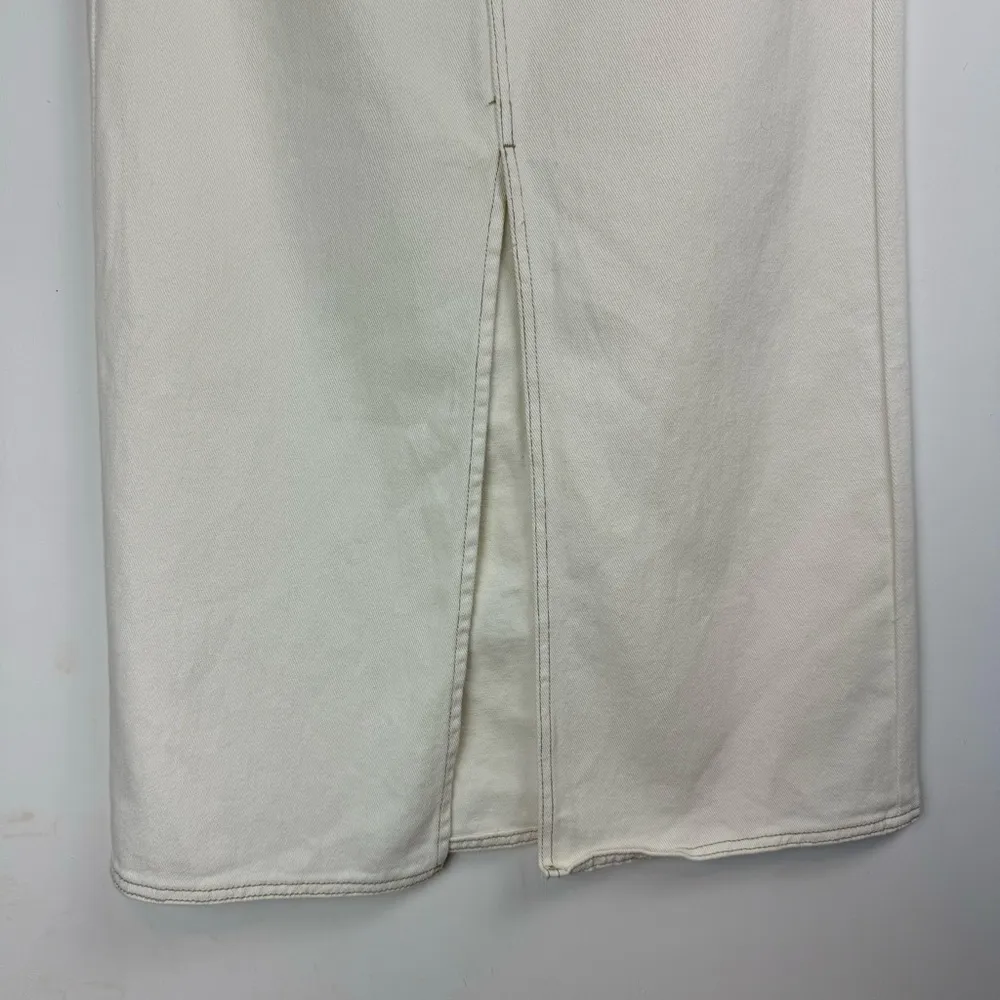 NWT Blank NYC Denim Maxi Slit Skirt Sz 27 Ecru Off White - Image 10