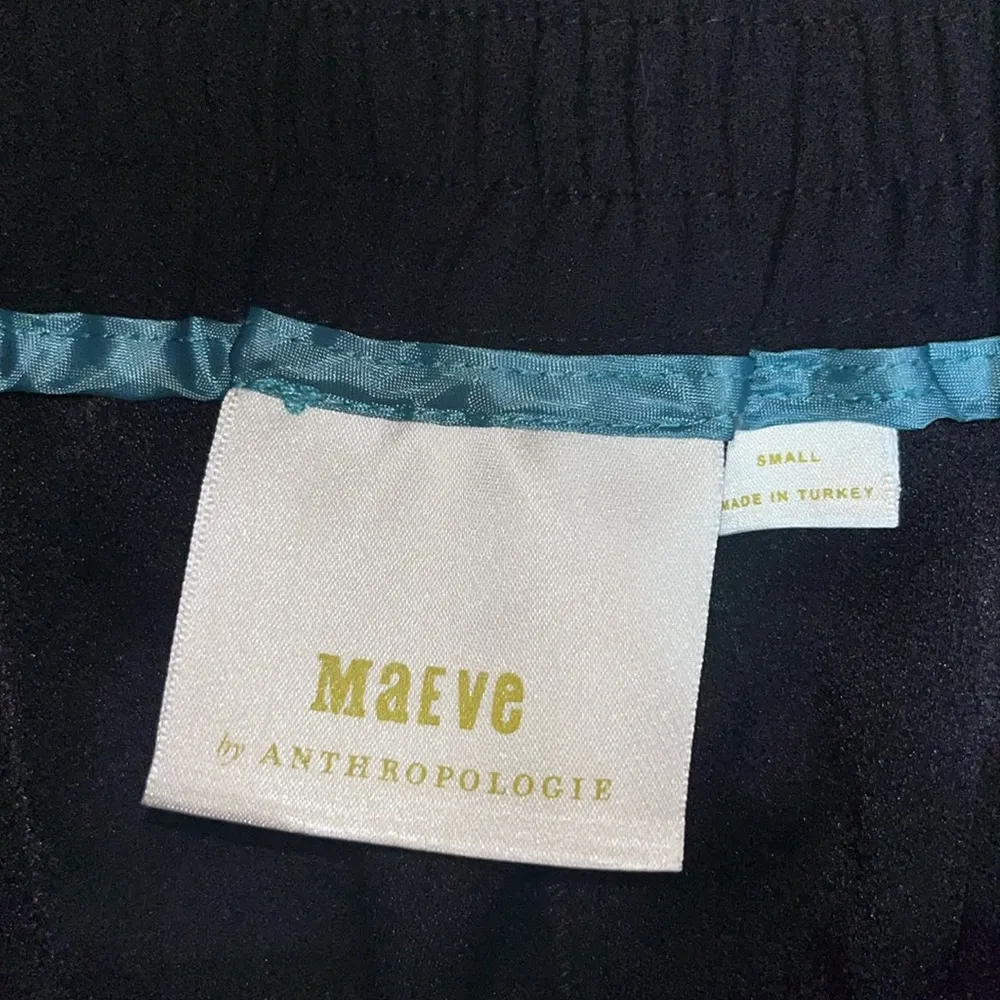 Anthropologie Maeve Delancey Satin-Trimmed Cargo Jogger Trouser Pant Black Small - Image 10