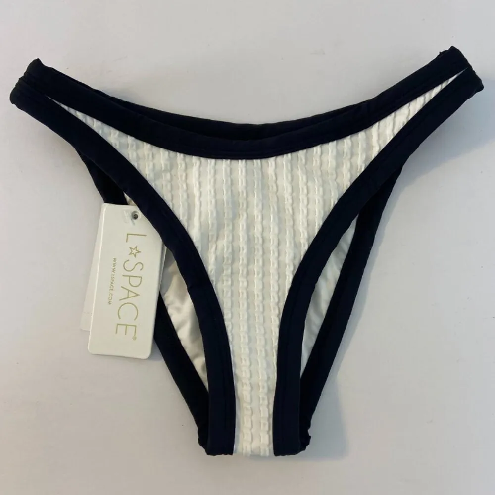 NWT L*Space White & Black Foley Bitsy Bikini Bottom - Image 4