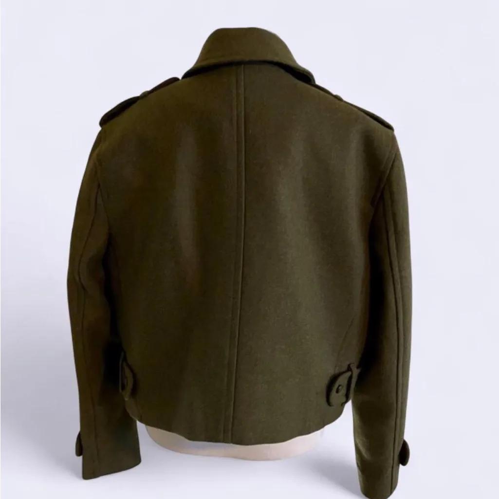 Zara Cropped military style jacket Sz L - Image 4