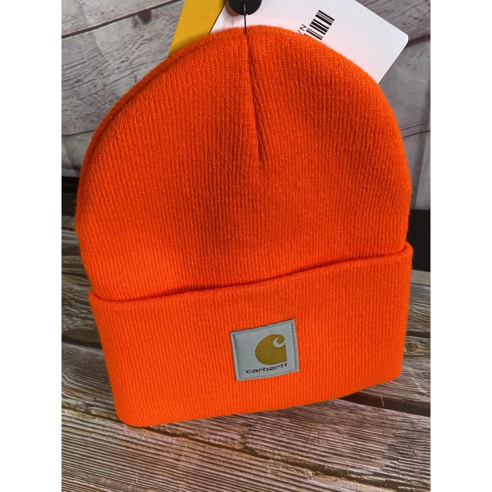 Carhartt Knit Cuffed Beanie Women/Mens One Size Orange A18 Outdoor New With Tags - Image 7