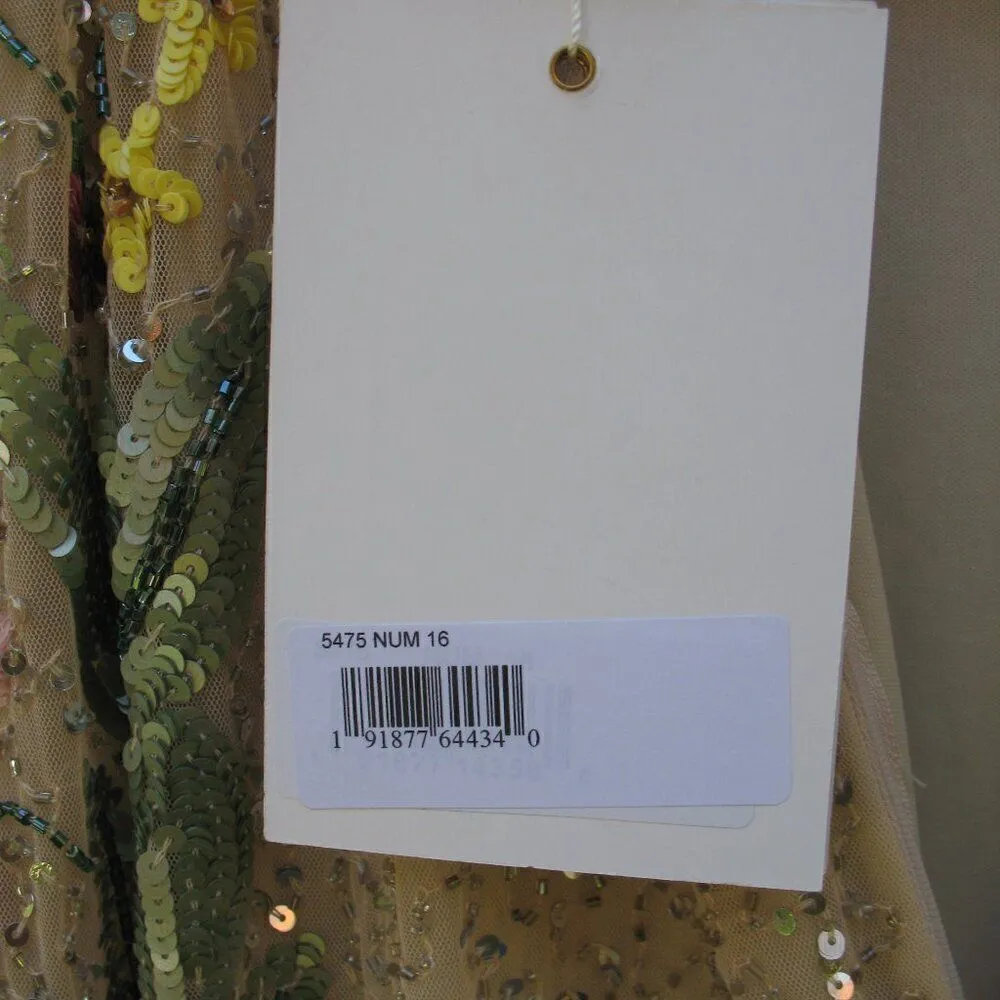 Mac Duggal 5475 Women's  Floral Embellished Spaghetti Strap Gown - Image 12