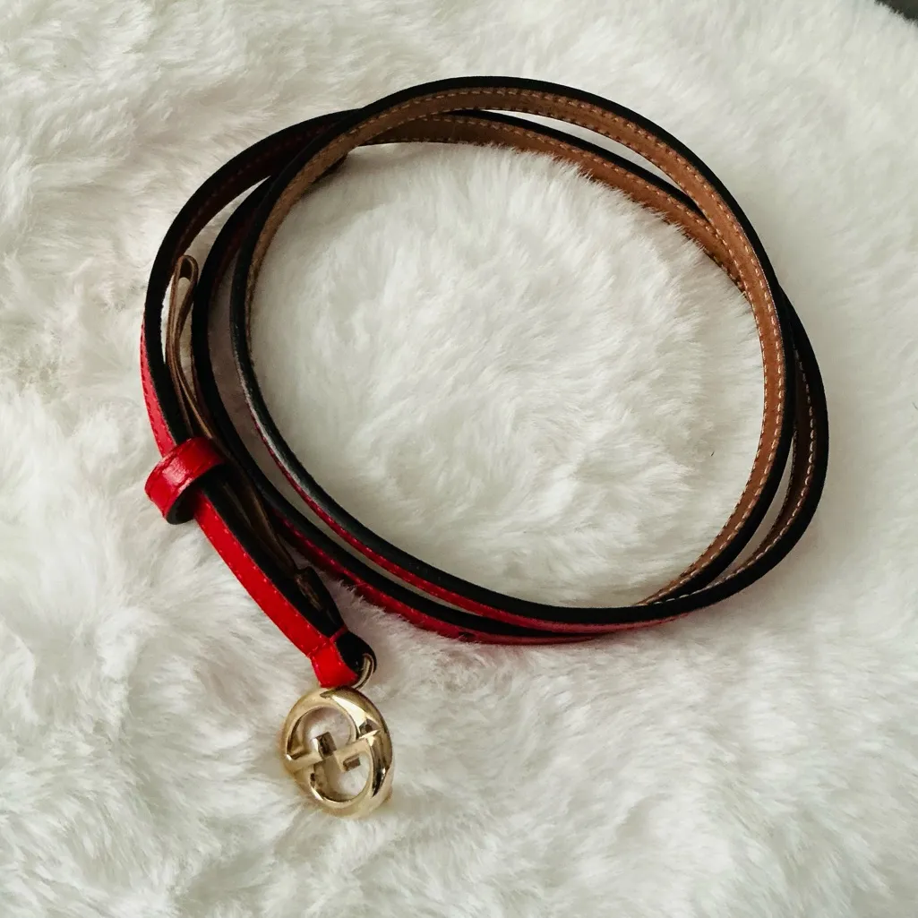 GUCCI Leather Belt with GG Gold Buckle❤️❤️ - Image 2