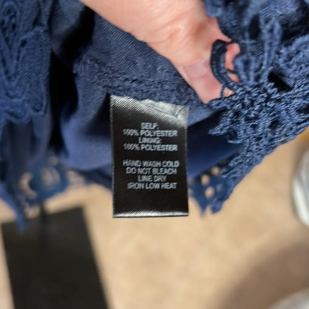 Lulu’s Love Poem Navy Blue Lace Mini Dress Size Large - Image 13