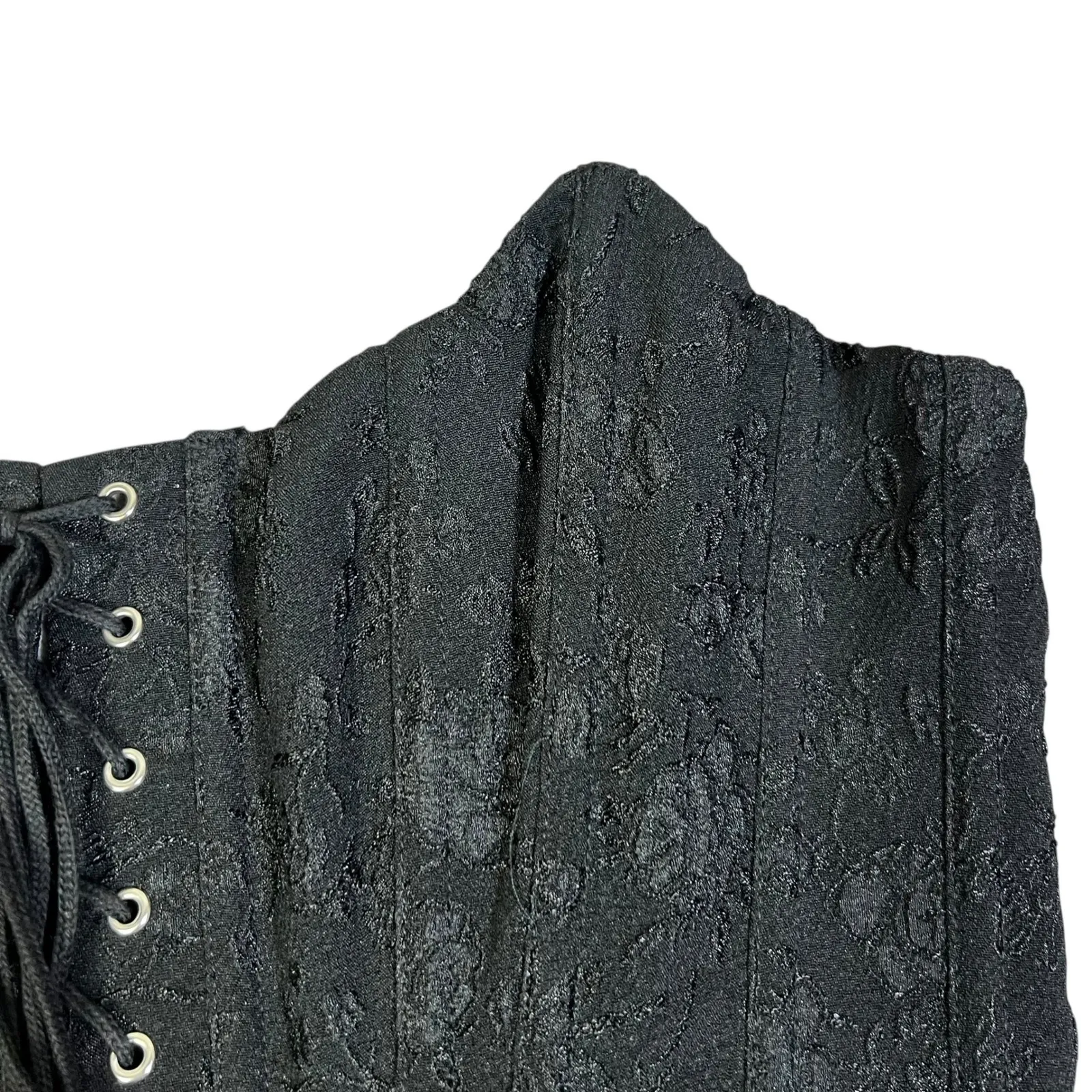 Black Lace Corset Top Women's Size M Boned Bustier Lingerie Steampunk Size M - Image 2