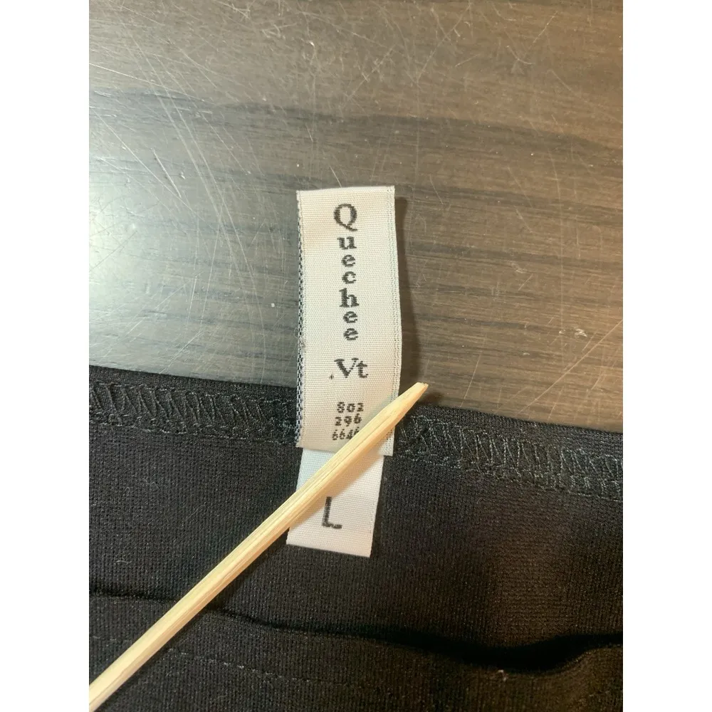 F.H. Clothing Black Asymmetric Knit Tunic Shirt Gray‎ Colorblock Women Large Art - Image 6