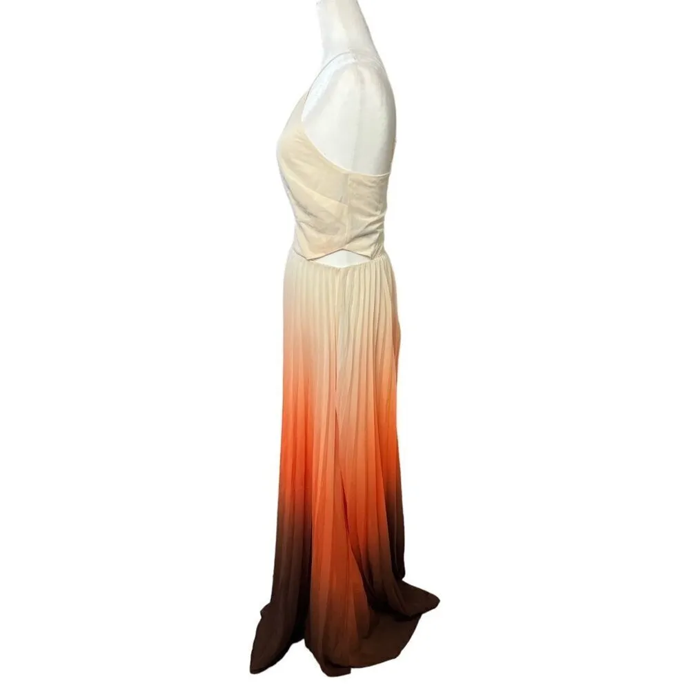 Rachel Rachel Roy Lively Ombre Maxi in Orange Ombre 10 Womens Long Dress - Image 4