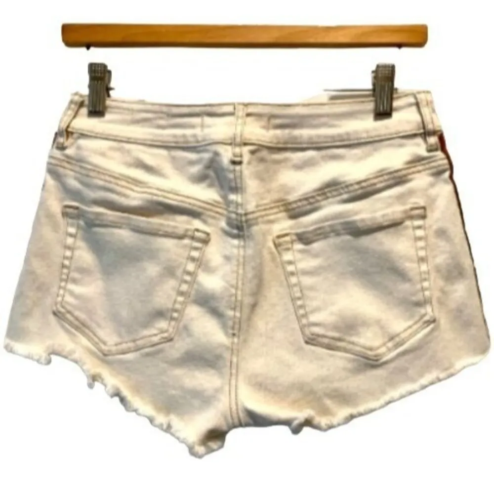 Bullhead Denim Cut Off White High Rise Shorts Trim 3 Denim Boho Urban Outfitters Red Size undefined - Image 8