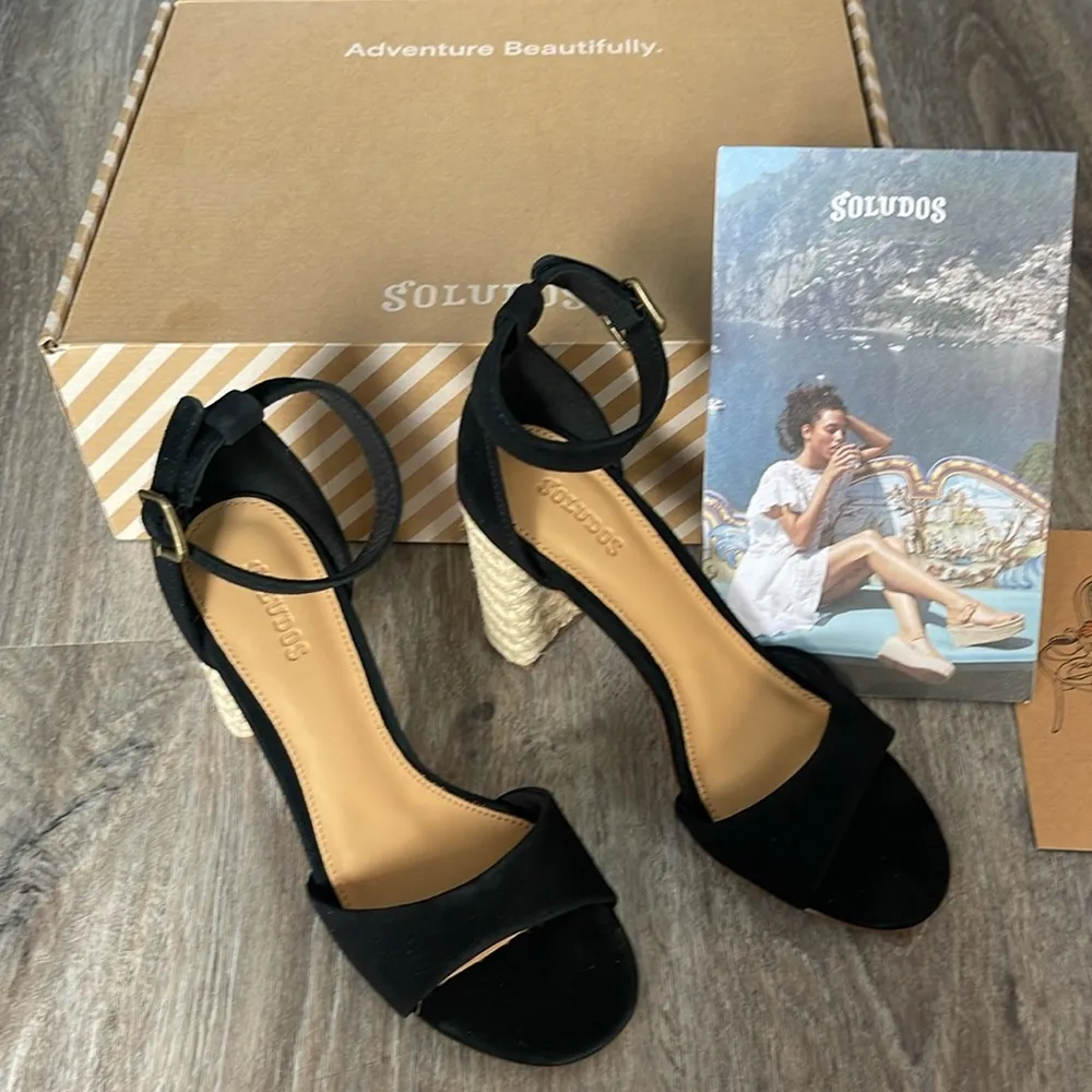 Soludos Tall Capris Leather/Suede Heels Size 7 - Image 5