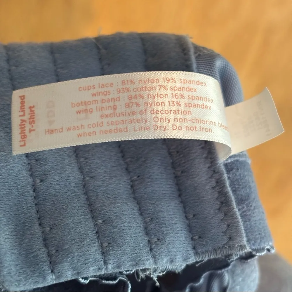 Cacique Blue Lace Lightly Lined T-Shirt Bra Size 44DD - Image 5