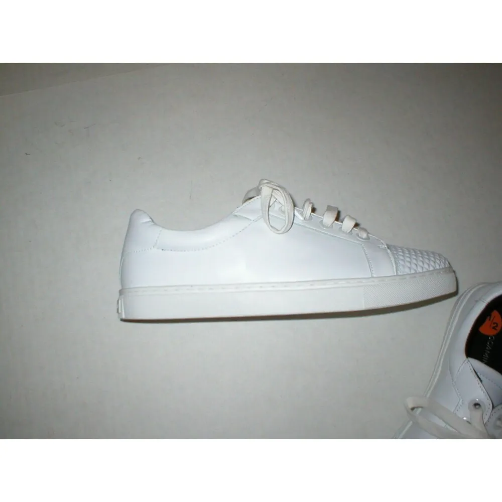 New Womens Shoes Fashion Casual Sneakers 9 White Leather Studs Rebecca Minkoff - Image 5