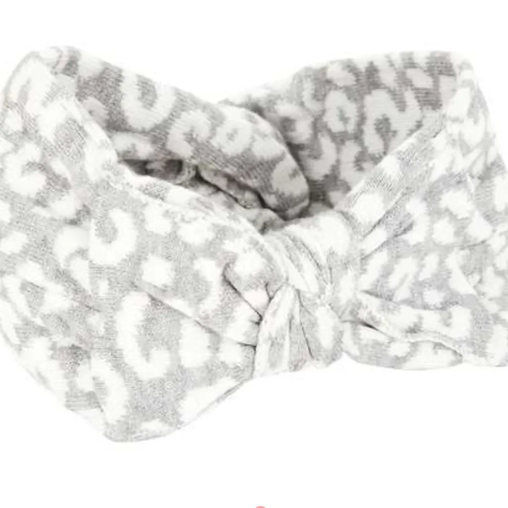 SUMMER & ROSE SOFT GREY LEOPARD HEADBAND - Image 4