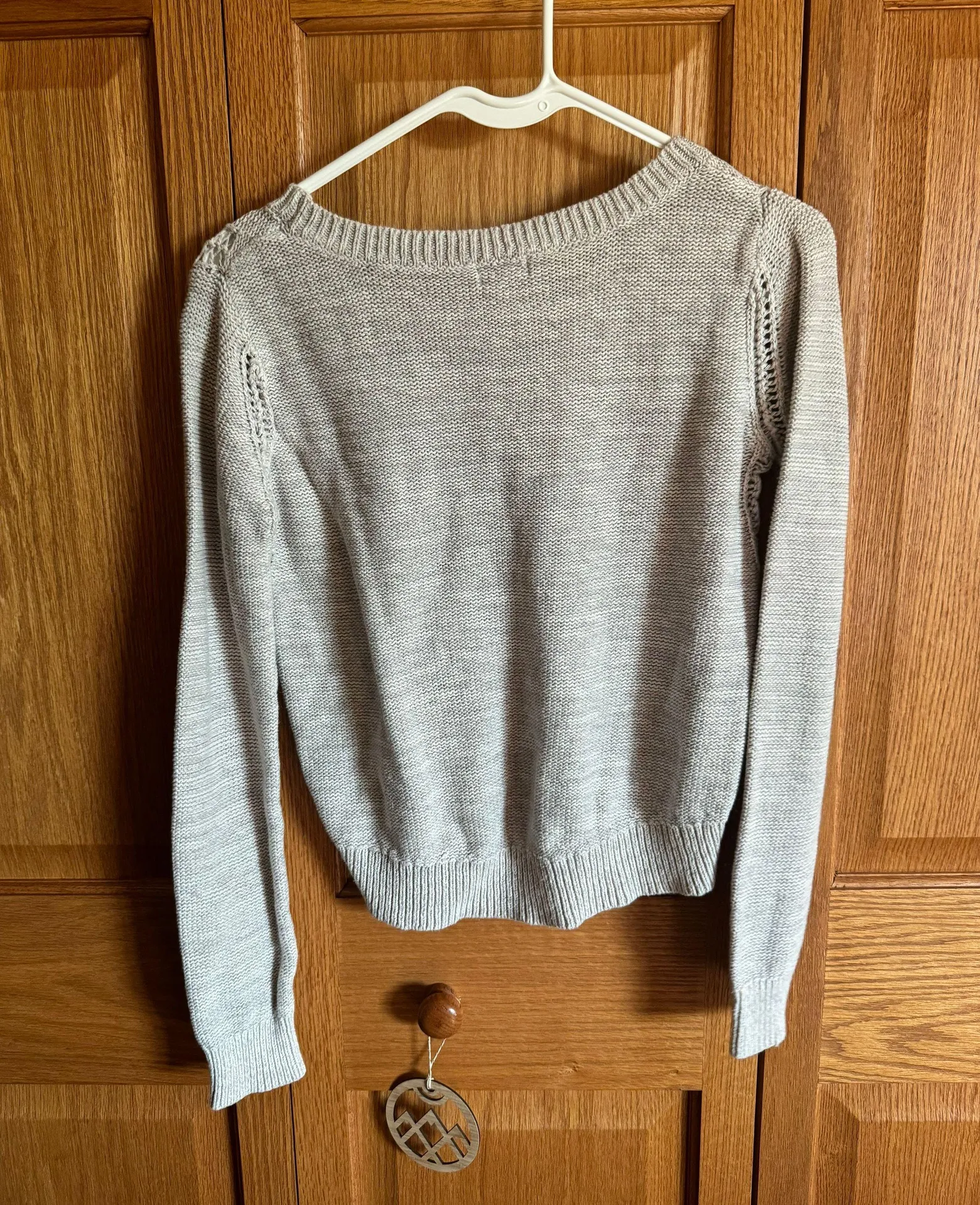 Grey Knit Sweater - Small - Image 4