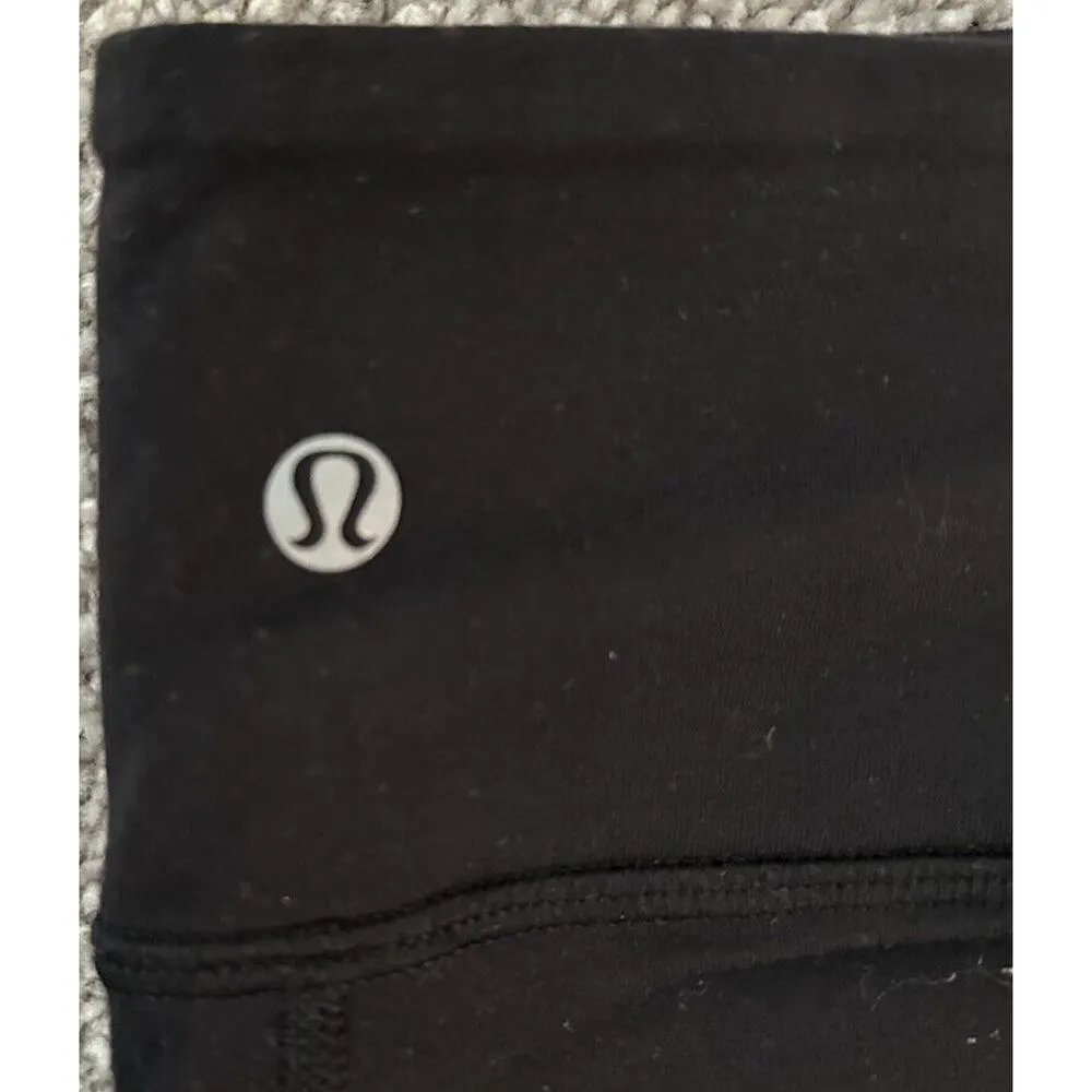 Lululemon Wunder Under Size 8 Black Luon Crop Cropped - Some Pilling, See Photos - Image 2