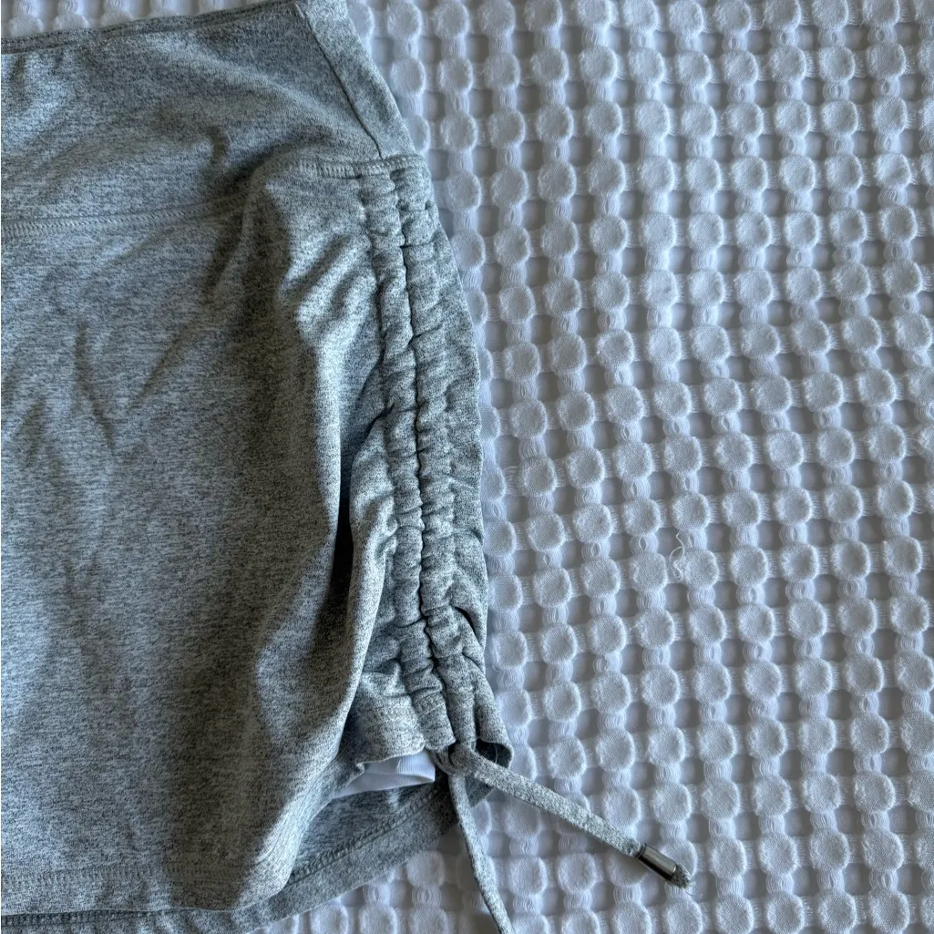 Gray Ruched Athletic Skirt - Image 2