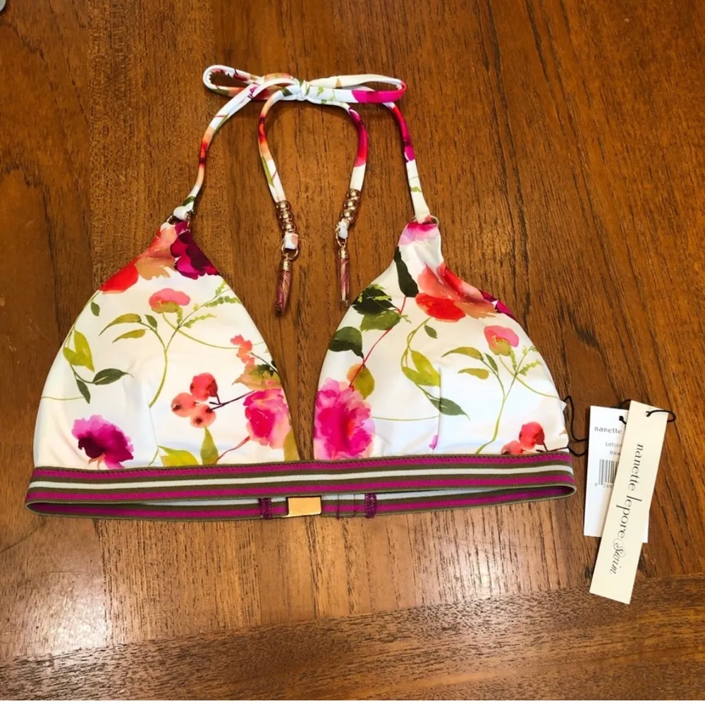 Nanette Lepore Pink Floral 3 Piece Swim Set 6 - Image 5