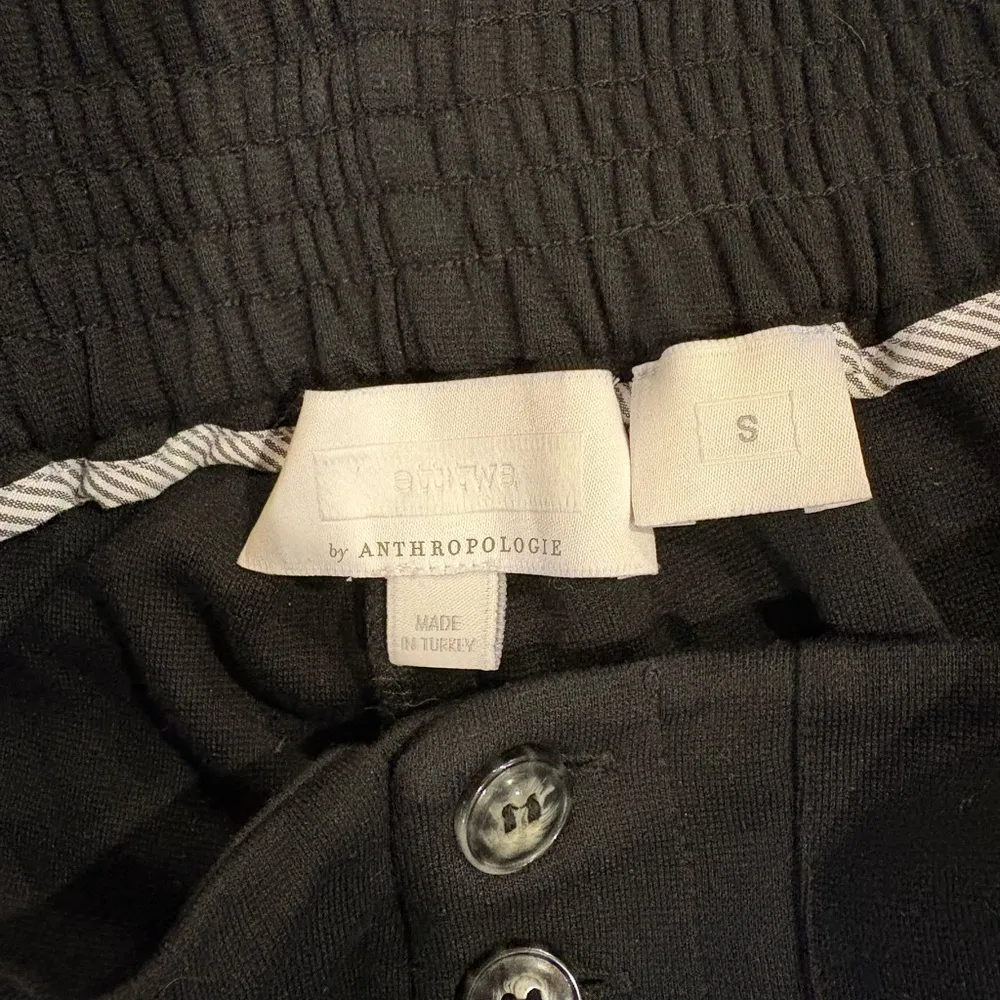 Anthropologie Ett Twa cropped wide leg jersey pants size S black - Image 4
