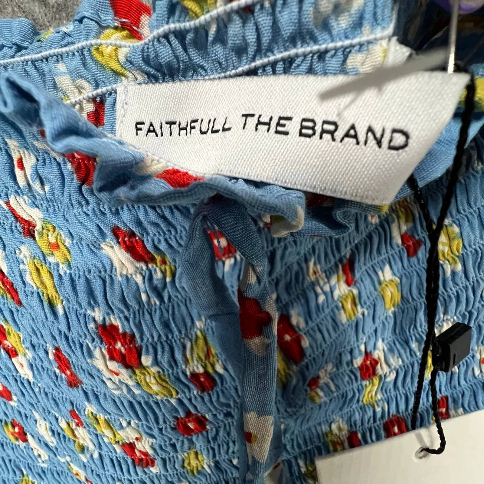 Faithful The Brand Castilo Midi Dress 6 Jasmin Floral Smock Milkmaid Cottage NEW - Image 13