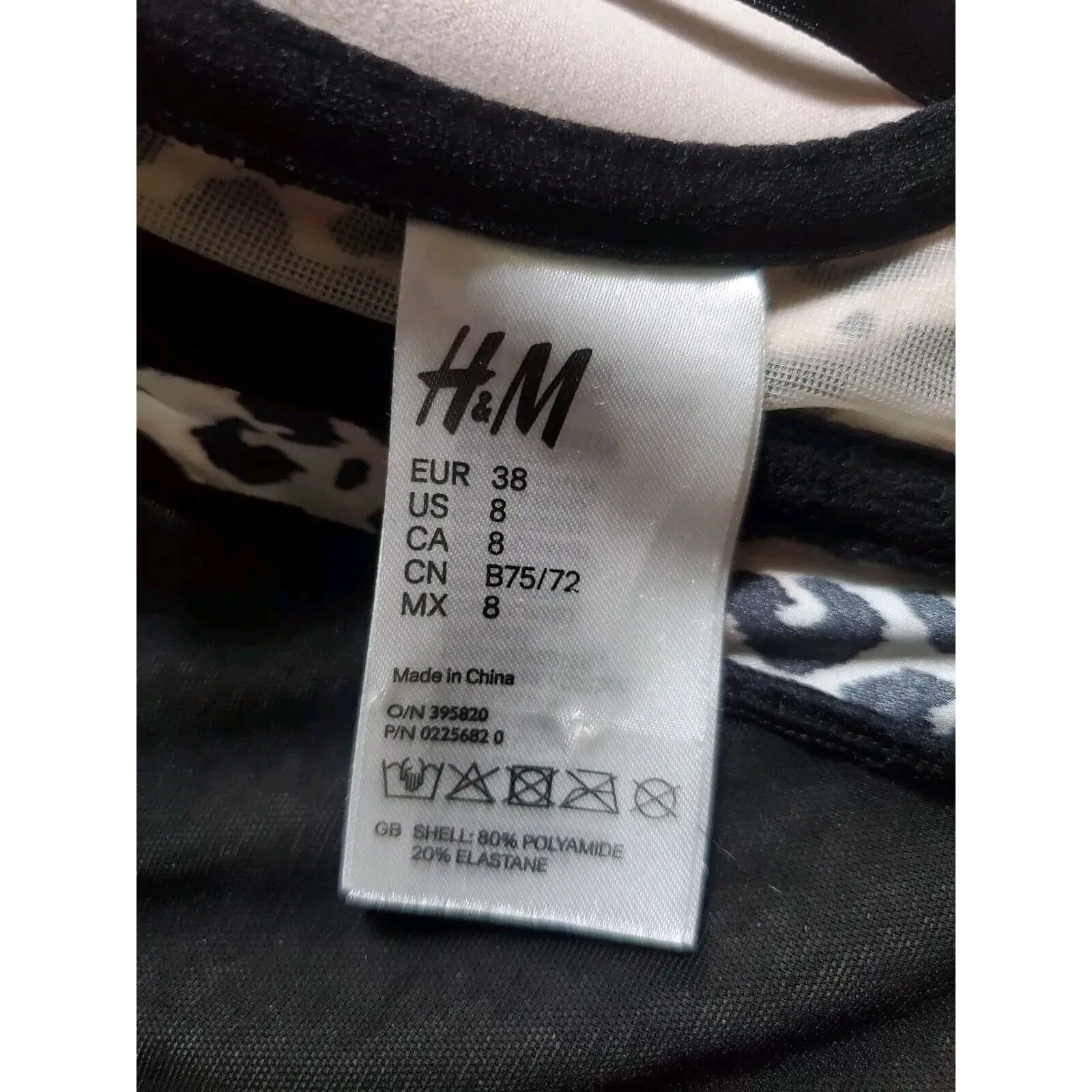 H&M Corset Women 8 Black Leopard Lace Detail Push Up Brassiere Tank Top NEW - Image 3