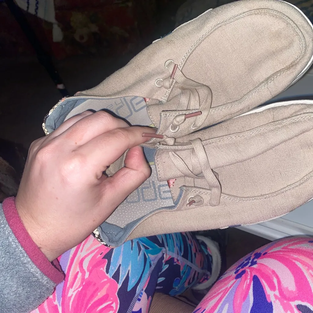 Hey Dude Wendy Snake Linen Coffee Slip On Loafer Comfort Shoes Women’s size 7 - Image 6