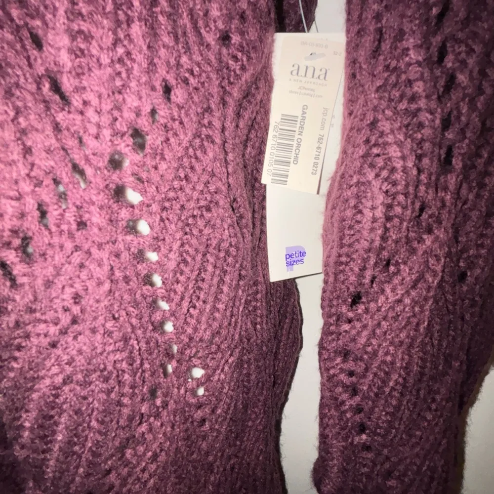 ANA A NEW APPEAL Women’s NWTS Eggplant chunky turtleneck Sweater knit - Image 13