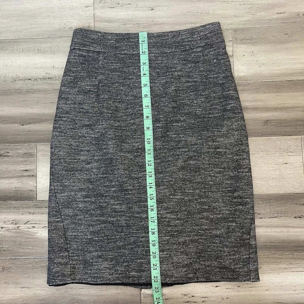 Theory Tweed Pencil Skirt Wool Blend Gray 4 - Image 10