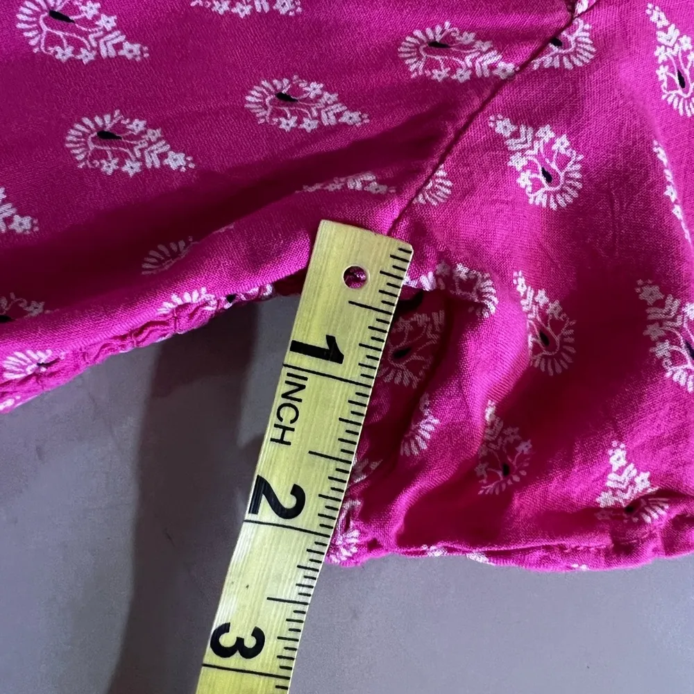 Francesca’s Mi Ami Bri Floral pink Romper bell sleeve short jumpsuit summer S - Image 10