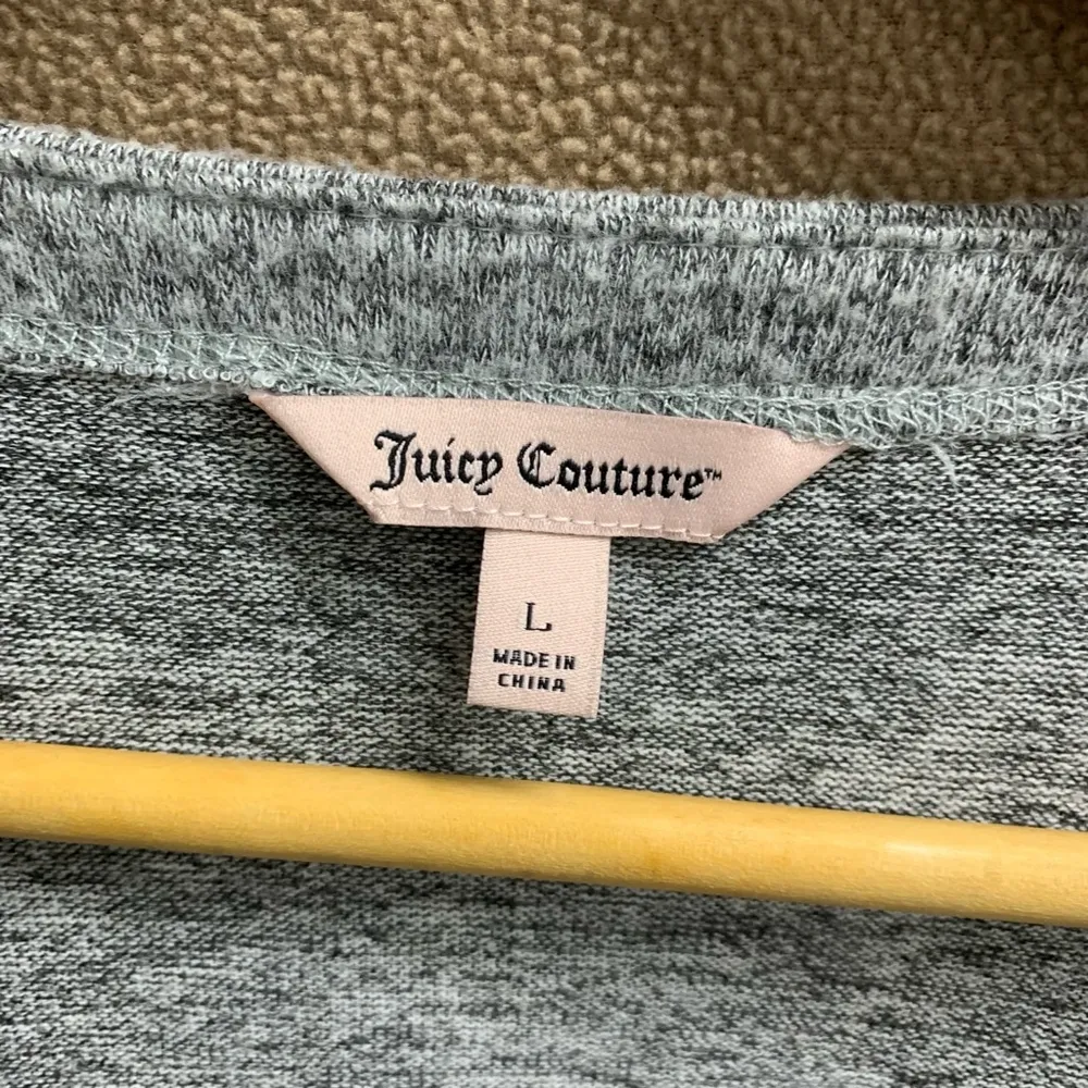 B18-Women's Juicy Couture Cardigan, Grey, Size L Y2K vintage - Image 3