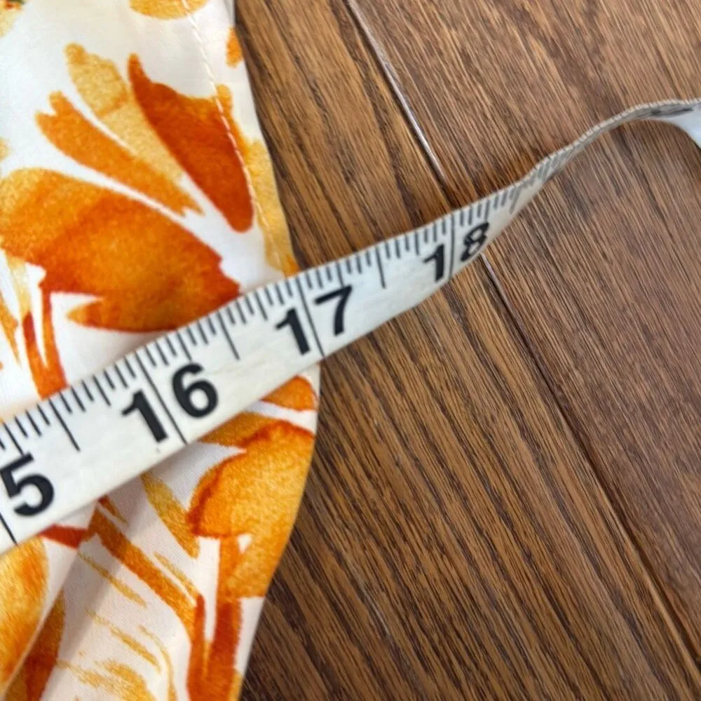 Kilig Amazon yellow floral smocked midi dress small - Image 9