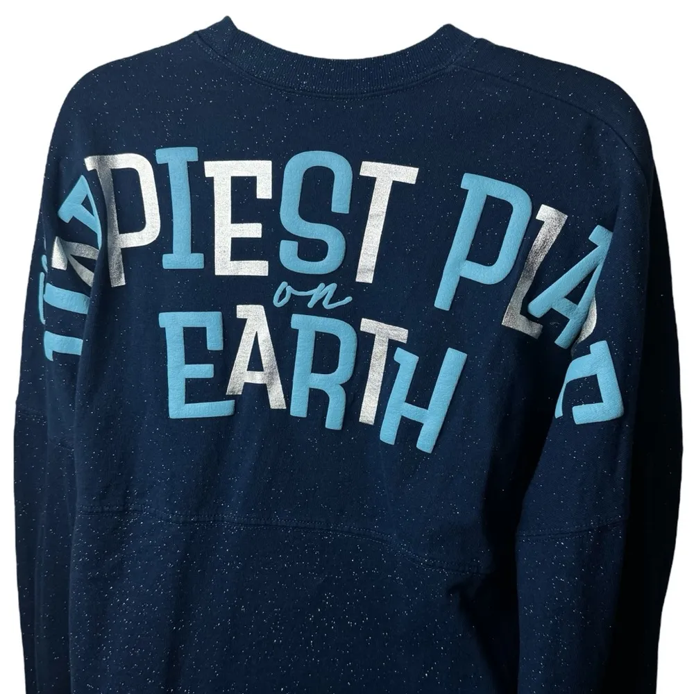 Disneyland 65th Anniversary Blue Sparkle Spirit Jersey Collectible Adult Size M - Image 4