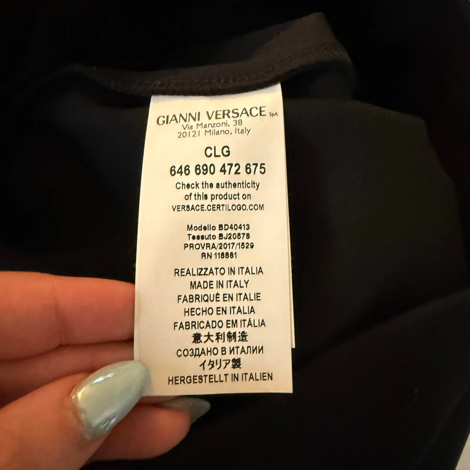 Y2K Vintage VERSUS Versace Black Neoprene Slim Cut Pants with Zippers 42 US 6 - Image 8