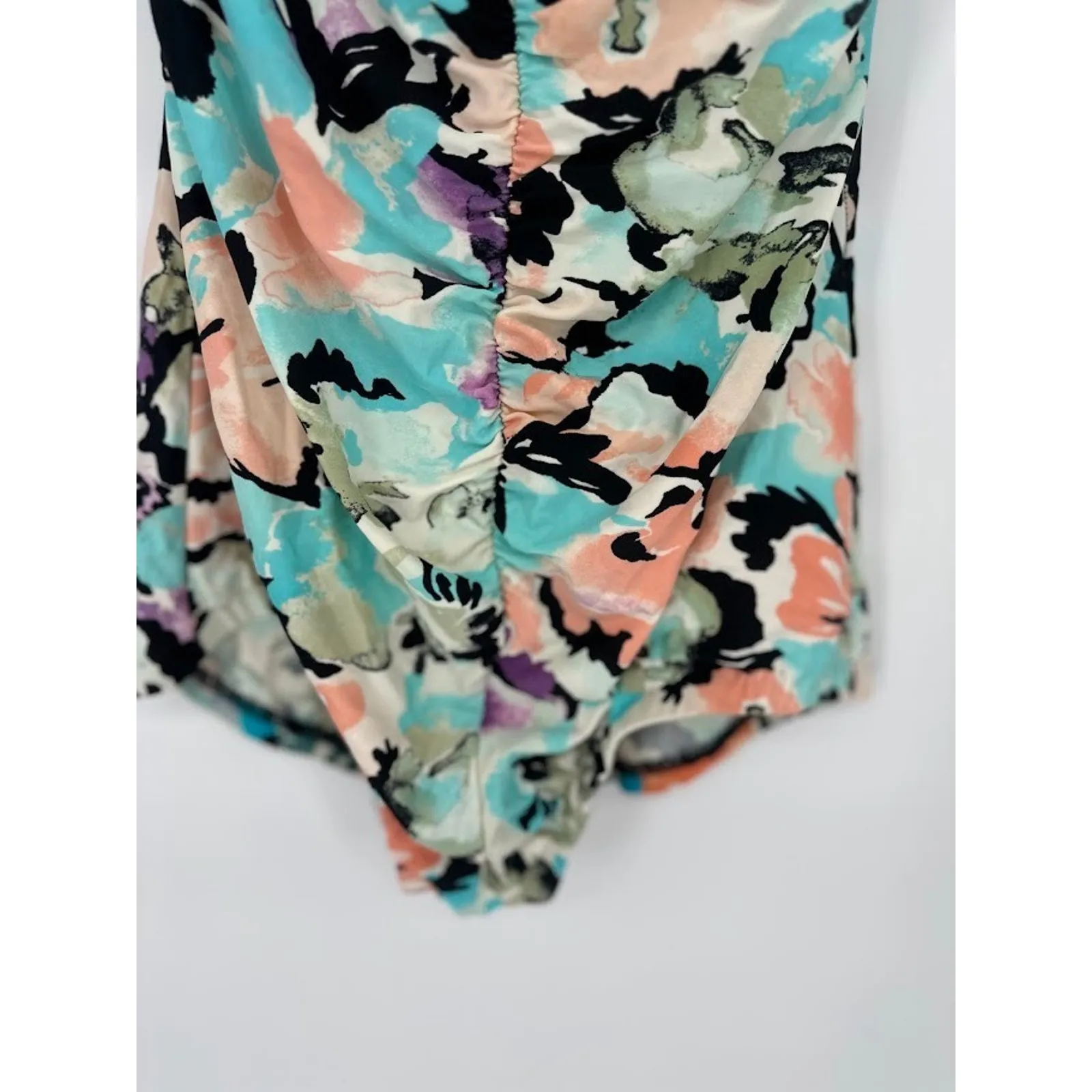 VTG Maxine Of Hollywood 14 Retro Inspired Floral One Piece Bathing Suit Pinup - Image 4