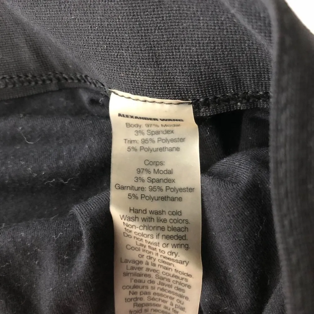 T Alexander Wang Bubble Pencil Skirt Pull On Knit Stretch Black S - Image 4