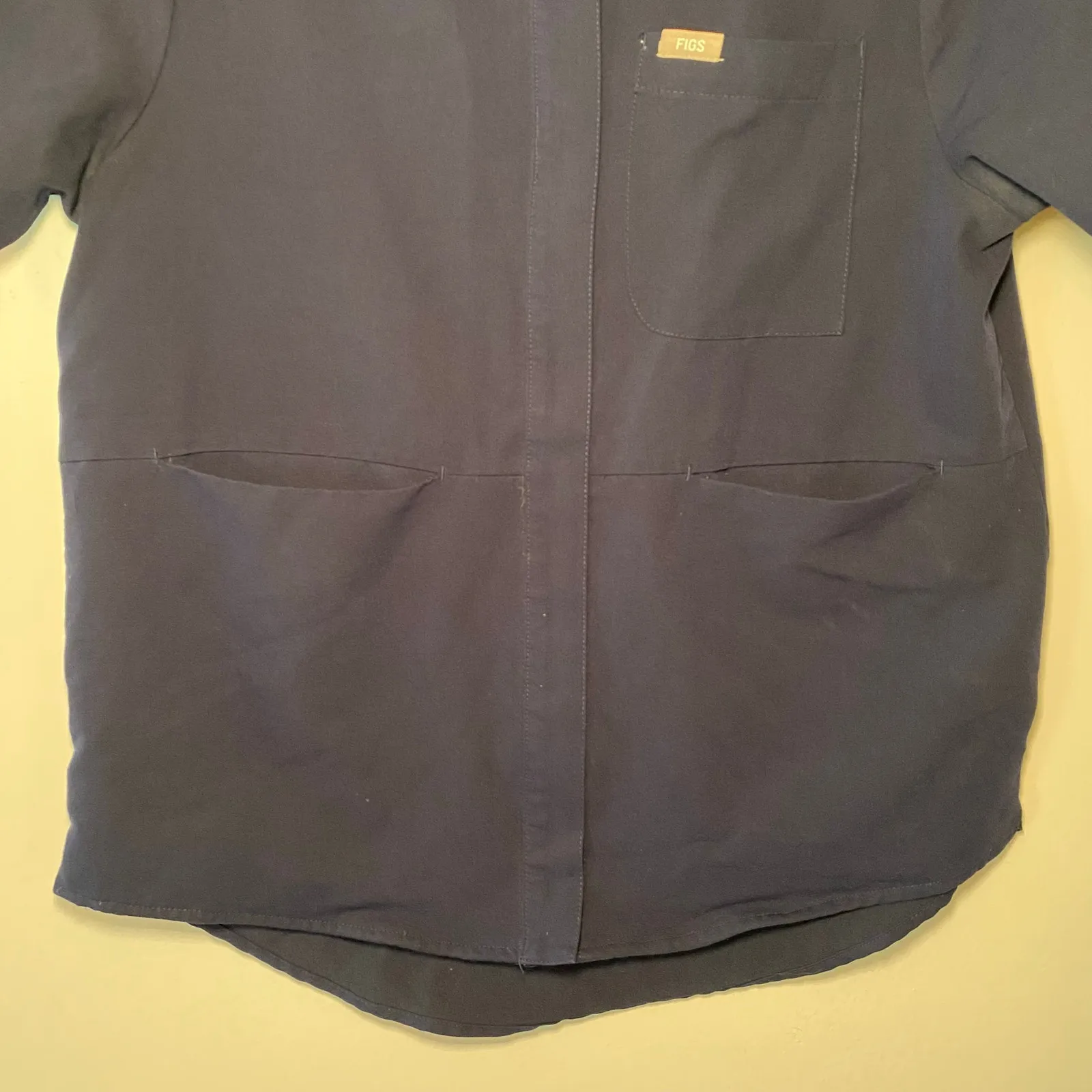 FIGS Navy Blue Masaya Full Zip Short Sleeve Scrub Top Women's size XS Nurse Dr - Image 5