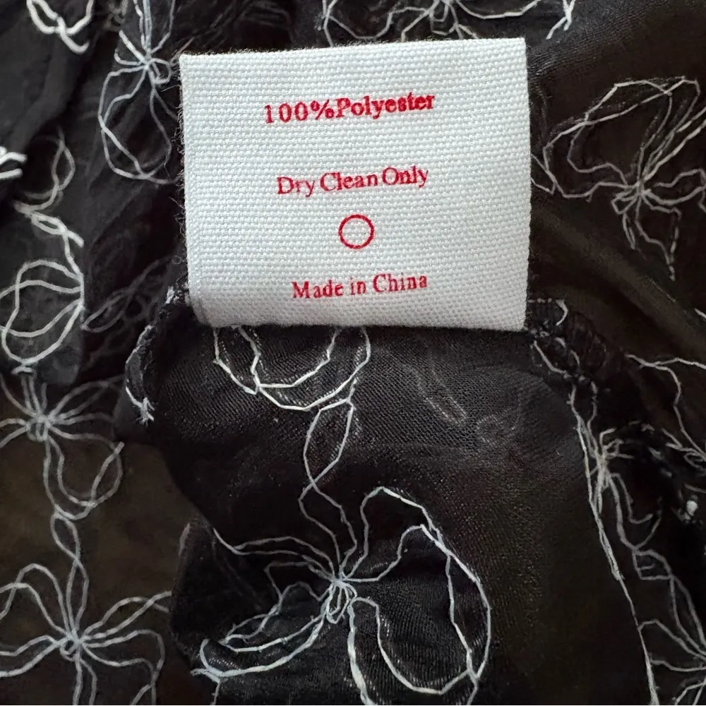 Lisa Says Gah Sheer Black Bow Print Skirt Size XXS - Image 5