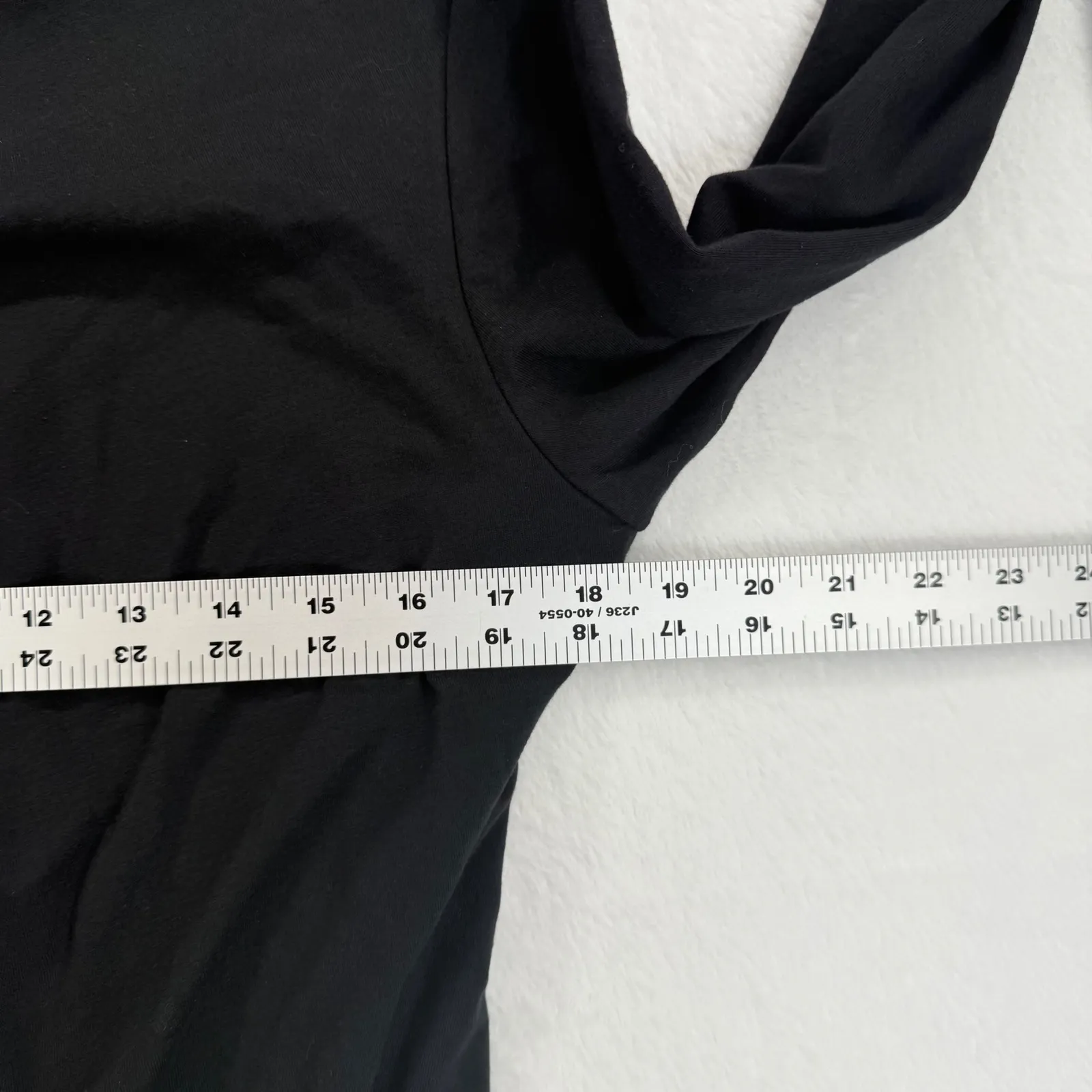 Athleta Wilder Long‎ Sleeve Dress XL Black Pima Cotton Modal Tuck Detail NWT - Image 9