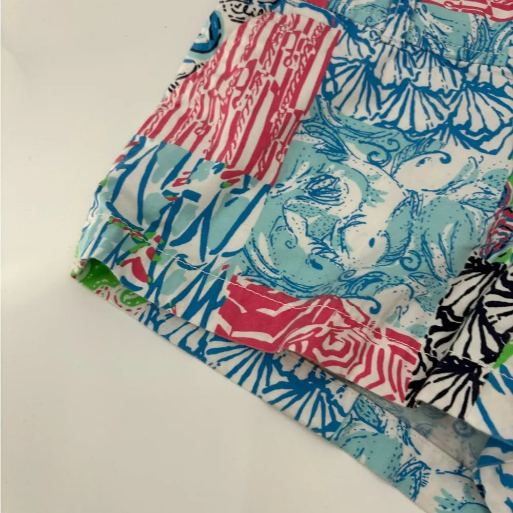 Lilly Pulitzer Walsh short summer remix patch cotton 3 inch inseam shorts size 0 - Image 6